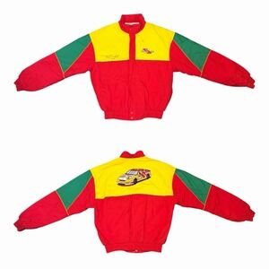 Vintage Terry Labonte Kelloggs Corn Flakes NASCAR Puffer Jacket Size L SIGNED
